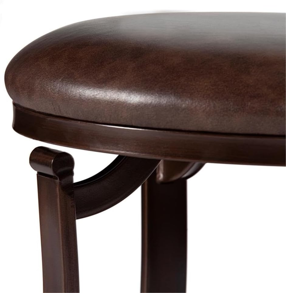 Backless Vanity Stool Antique Brown