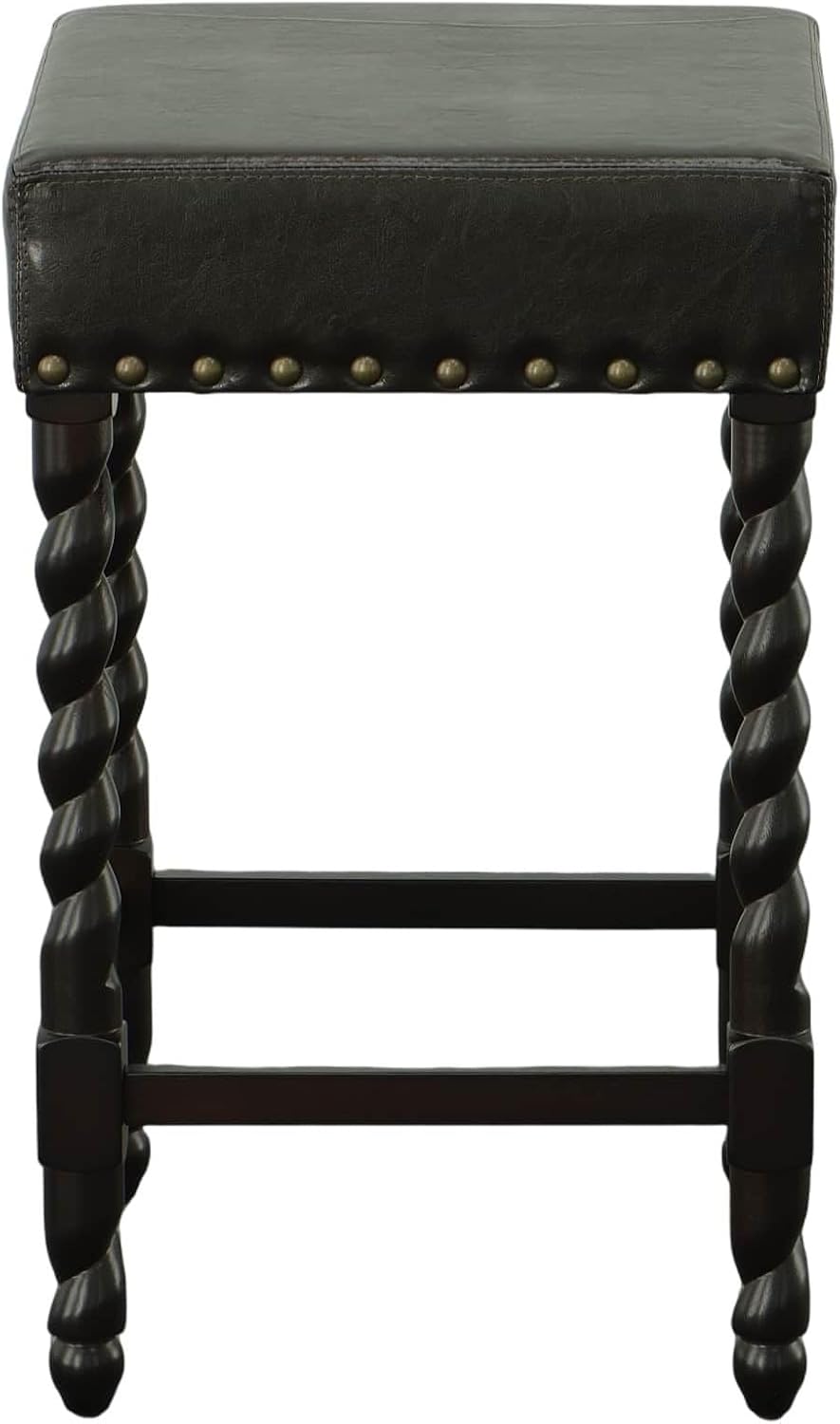 Flora Counter Stool Linen Upholstered Wood Frame