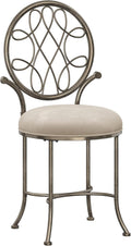 Metal Vanity Stool Antique Brass