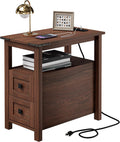 Farmhouse Narrow End Table Cherry Wood