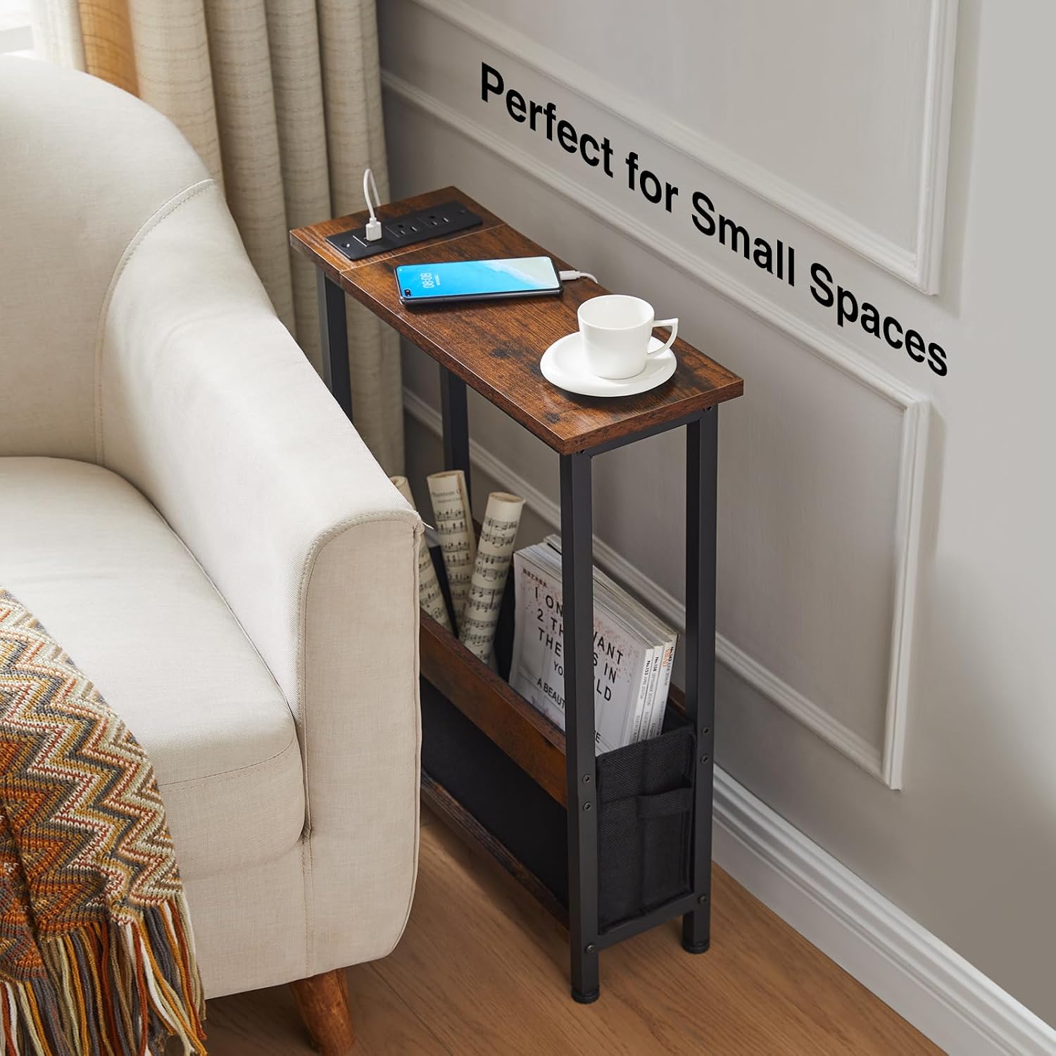 Charging End Table With Storage