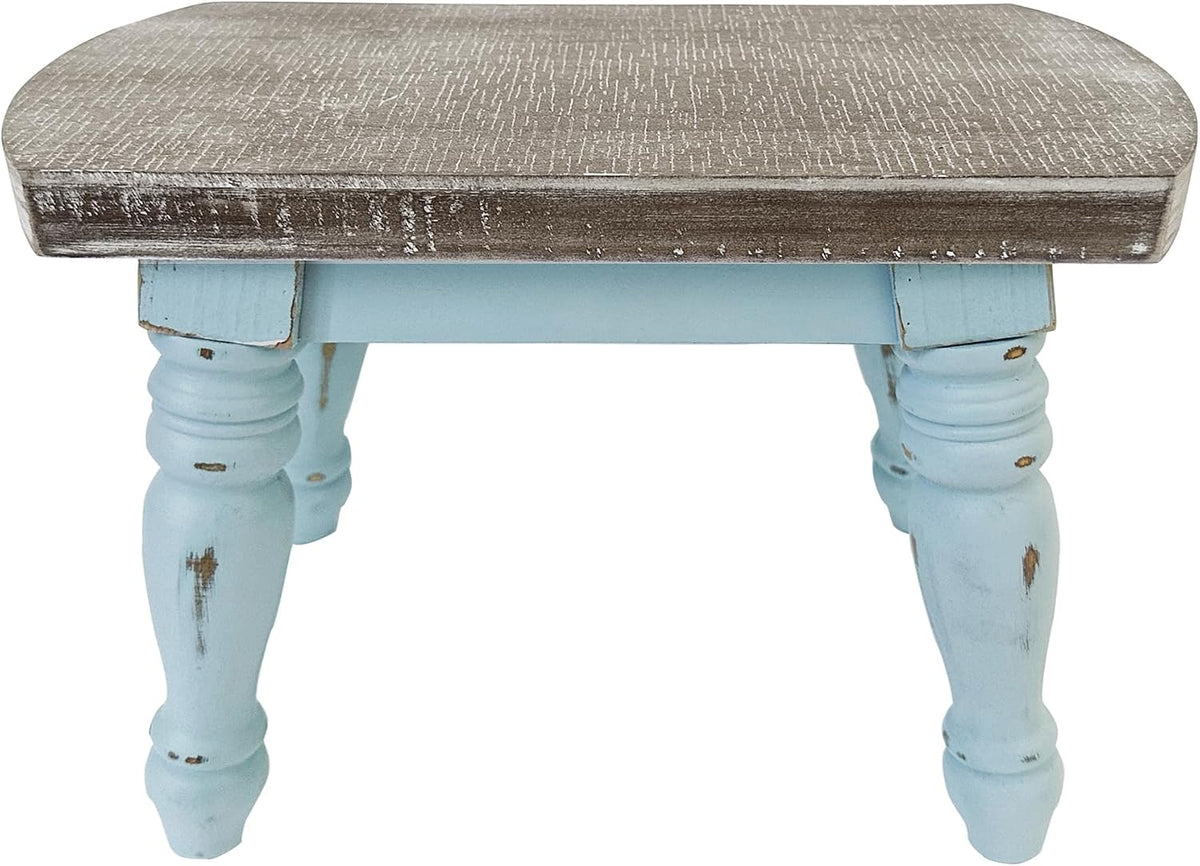 Rustic Wood Step Stool 300lb Capacity