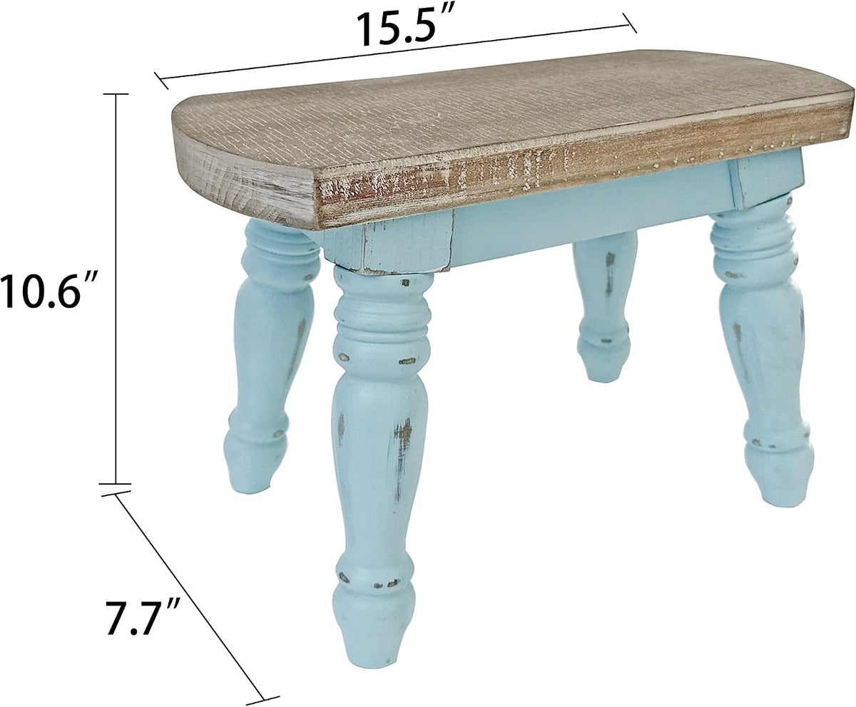 Rustic Wood Step Stool 300lb Capacity