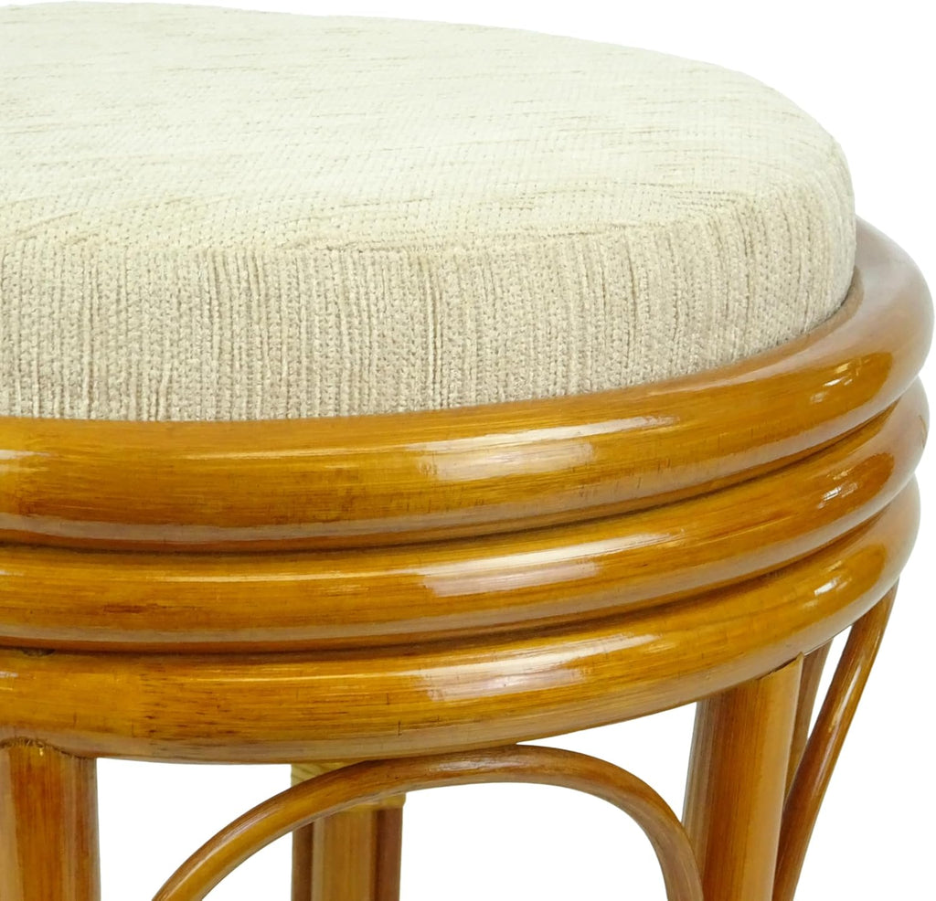 Handmade Rattan Wicker Vanity Stool Colonial