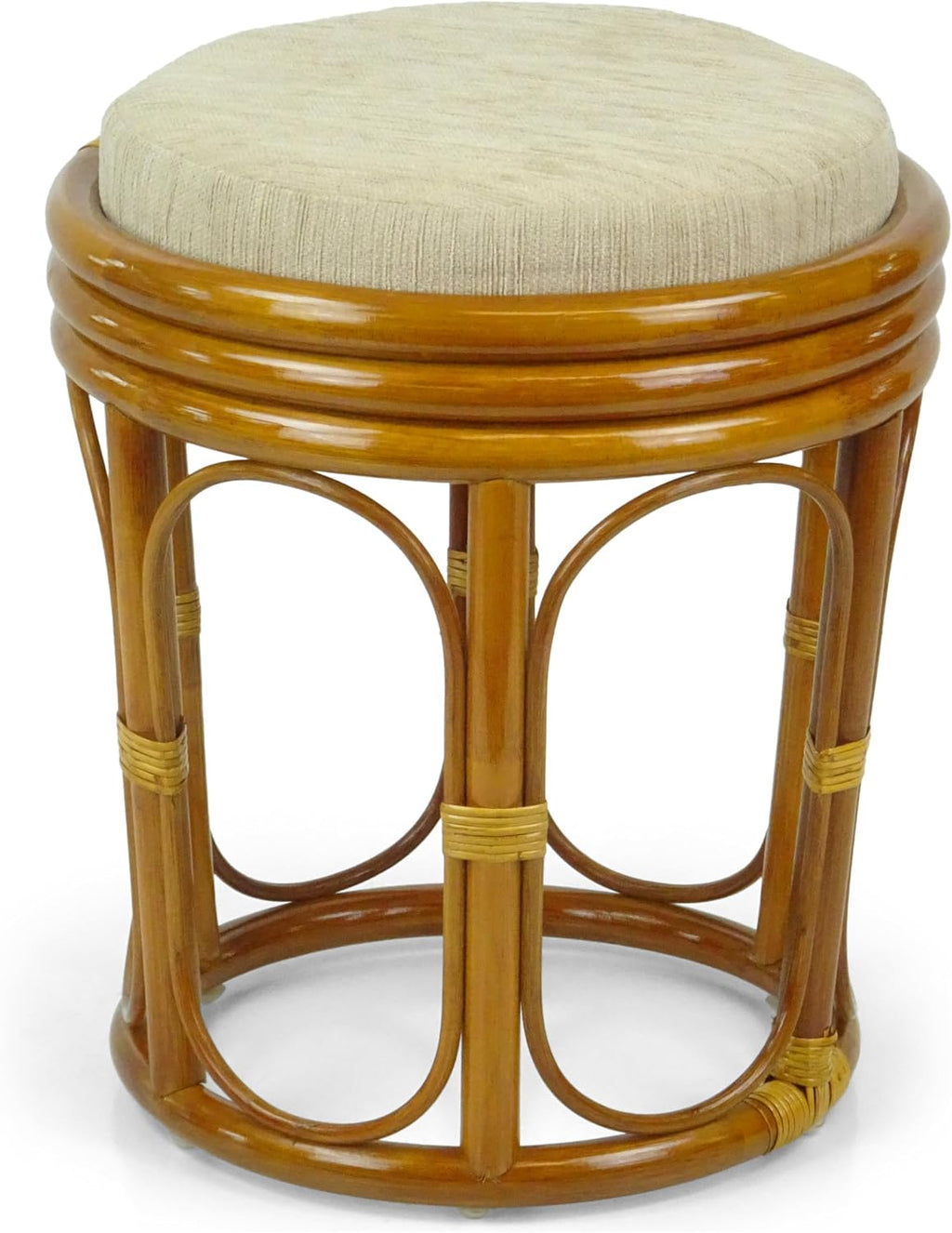 Handmade Rattan Wicker Vanity Stool Colonial