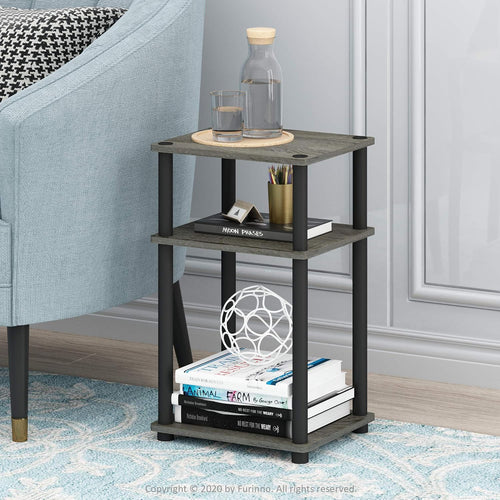 3‑Tier Side Table French Oak Soft‑Corner