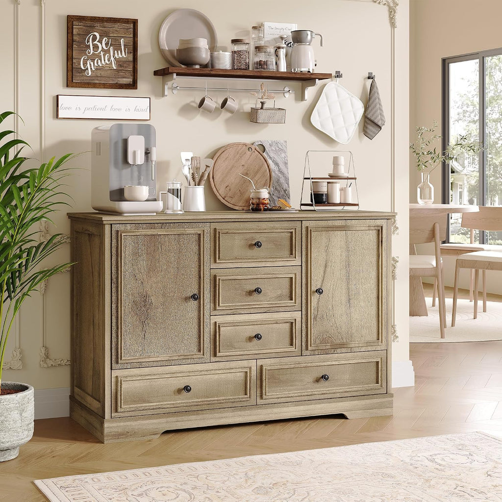 Oak Farmhouse Sideboard Cabinet