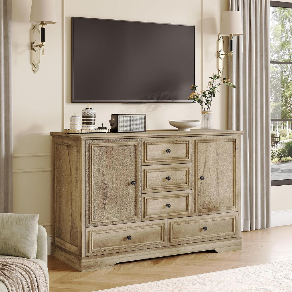 Oak Farmhouse Sideboard Cabinet